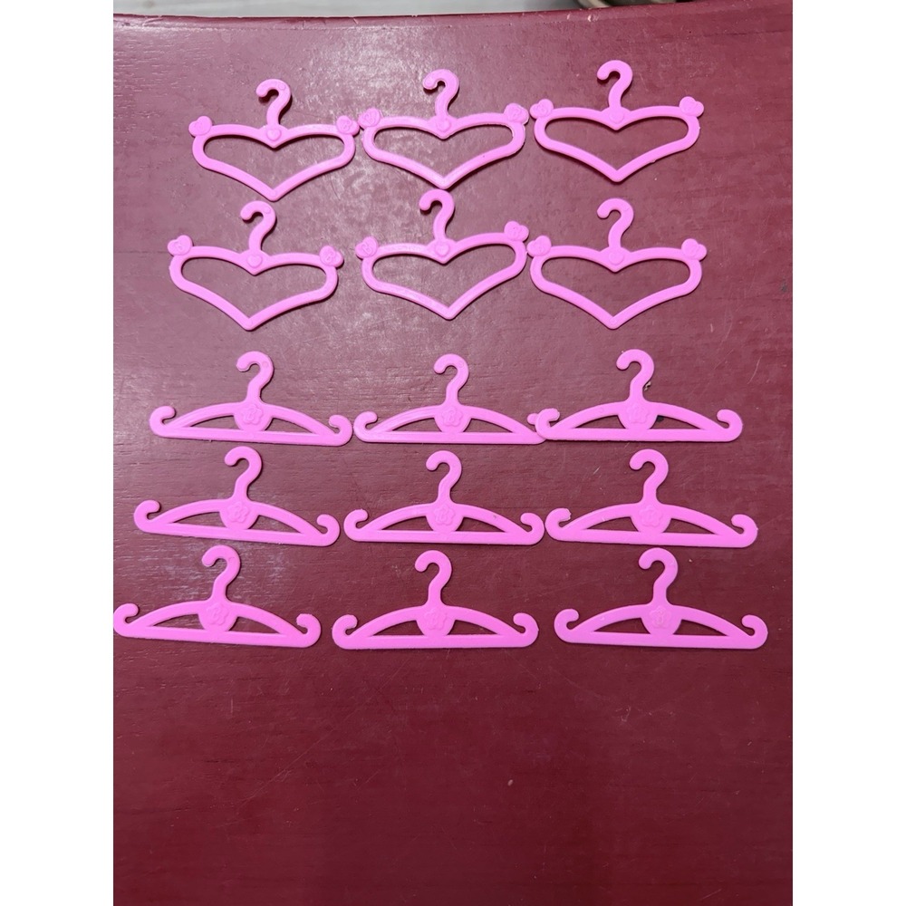 Barbie Hangers 15 Pink  Replacement Accessory Closet